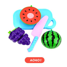 Load image into Gallery viewer, DIY Mini Shopping Trolley Children Pretend Play Supermarket Toy Fruits Vegetables Toys for Children