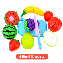 Load image into Gallery viewer, DIY Mini Shopping Trolley Children Pretend Play Supermarket Toy Fruits Vegetables Toys for Children