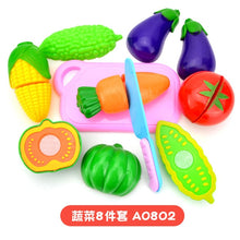 Load image into Gallery viewer, DIY Mini Shopping Trolley Children Pretend Play Supermarket Toy Fruits Vegetables Toys for Children