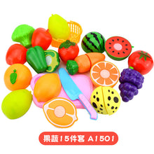 Load image into Gallery viewer, DIY Mini Shopping Trolley Children Pretend Play Supermarket Toy Fruits Vegetables Toys for Children